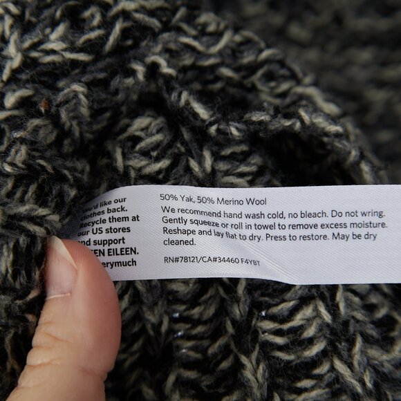 Eileen Fisher Yak Wool Zip Up Collared Knit Sweater Women's Small - Picture 5 of 6